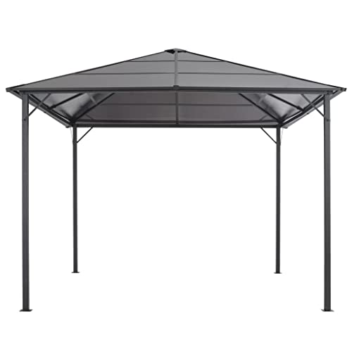 vidaXL Outdoor Gazebo with UV-Resistant Roof, Rust-Resistant Aluminium and Steel Frame, Elegant Design, 3x3 m Black