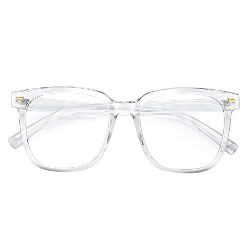 Oversized Blue Light Blocker Glasses for Women Square Computer Eyeglasses Reduce Eye Strain