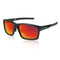 Flux Verano Unisex Polarized No Slip Outdoor Sports Sunglasses with 100% UV Protection (BLK/Red)