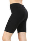 Zenana ZONE12SPORTS Women's Premium Cotton Biker Shorts, Black, Small