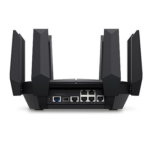 TP-Link AXE16000 Quad-Band Wi-Fi 6E Router, Two 10G Ports, Maximised Coverage, OFDMA, MU-MIMO, HomeShield, VPN Clients and Server Supported (Archer AX11000)