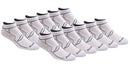 Saucony Men's Multi-pack Bolt Performance Comfort Fit No-Show Socks, White (12 Pairs), Shoe Size: 8-12