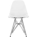 2xHome CH-RayWire Dining Chair, Clear,1 Piece