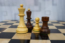 Luxury Chess Set- Wooden Dubrovnik Chessmen with 19" Golden Rosewood Chess Board | Algebraic Notation Board | 2 Extra Queens