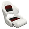 Wise 8WD3315-1009 Deluxe Pontoon Series Bucket Seat with Bolster, White/Red/Charcoal