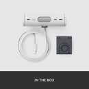 Logitech Brio 500 Full HD Webcam with Auto Light Correction, Show Mode, Dual Noise Reduction Mics, Webcam Privacy Cover, Works with Microsoft Teams, Google Meet, Zoom, USB-C Cable, Streaming - White