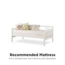 DHP Kayden Daybed Solid Wood, Twin, White