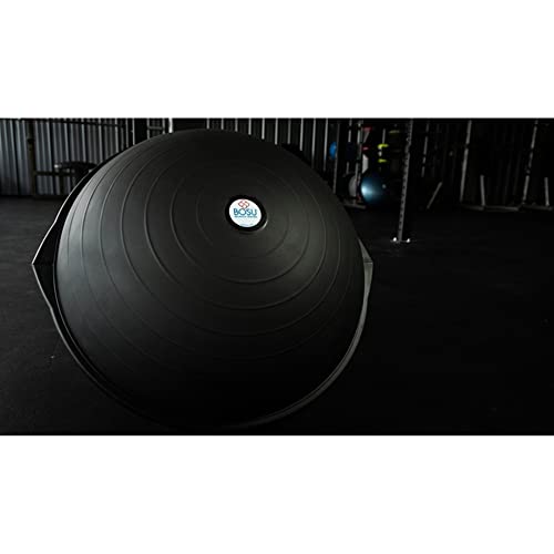 Bosu Multi Functional Original Home Gym 26 Inch Diameter Full Body Strength Balance Ball Equipment with Guided Workouts and Pump, Matte Black