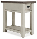 Signature Design by Ashley Bolanburg Farmhouse Chair Side End Table, Light Brown & Whitewash