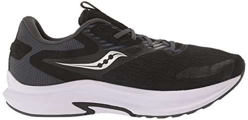 Saucony Men's Axon 2 Running Shoe, Black/White, 9 US