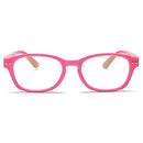 Fantia Kids Eyeglass Frame Children Soft Non-Optical Frames Clear Lens 44-17-32-130 Pink