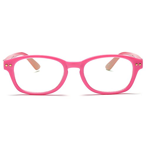 Fantia Kids Eyeglass Frame Children Soft Non-Optical Frames Clear Lens 44-17-32-130 Pink