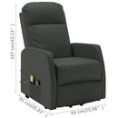 vidaXL Lift Chair, Massage Chair with Adjustable Headrest and Footrest, Lift Recliner Chair with 6-Points, Armchair, Anthracite Faux Leather