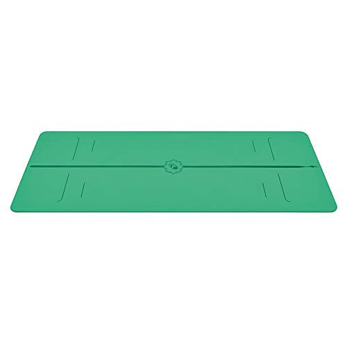 Liforme Evolve Yoga Mat – Free Yoga Bag Included - Patented Alignment System, Warrior-like Grip, Non-slip, Eco-friendly and Biodegradable, sweat-resistant, long, wide and 4.2mm thick mat for comfort - Green