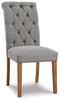 Signature Design by Ashely Harvina French Country 19" Tufted Upholstered Dining Chair, 2 Count, Gray