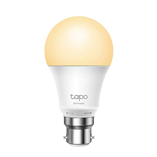 TP-Link Tapo Smart Wi-Fi Light Bulb, Dimmable - B22, 8.7 W, Works with Amazon Alexa (Echo and Echo Dot), Google Home, Dimmable Soft Warm White, No Hub Required, Device Sharing (Tapo L510B)