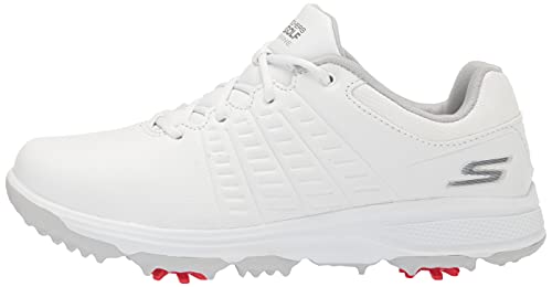 Skechers Women's Go Jasmine Spiked Waterproof Golf Shoe, White, 5.5 US