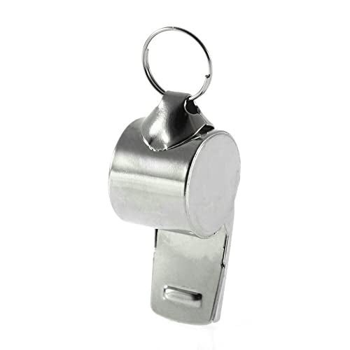 Stainless Steel Whistles Referee Whistle Sports Whistle Metal Coach Whistle with Lanyard for Sport Coach Training