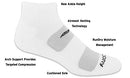 Saucony mens Multi-pack Mesh Ventilating Comfort Fit Performance Quarter (6 & 12 Pairs) Running Socks, White Pairs), Medium-Large US