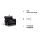 Big Joe Dorm Bean Bag Chair with Drink Holder and Pocket, Two Tone Black Smartmax, Durable Polyester Nylon Blend, 3 feet