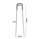 50x 6'' Garden Turf U Pins Metal Galvanised Pegs Staples Weed Artificial Grass Half Green