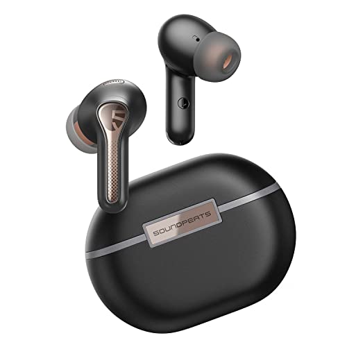 SoundPEATS Wireless Bluetooth Earbuds Capsule3 Pro, Hi-Res Audio Headphones with LDAC, Hybrid Active Noise Cancellation Earphones, 6 Mics for Call, Transparency Mode, Game Mode (Black)
