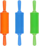 Plastic Handle Rolling Pin Non-Stick Silicone Rolling Pins,Mini Rolling Pin for Kids,Mini Silicone Rolling Pin,3 Pcs Rolling Pin Dough Roller,Silicone Rolling Pins Small Kitchen Dough Rolling Pins