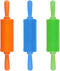 Plastic Handle Rolling Pin Non-Stick Silicone Rolling Pins,Mini Rolling Pin for Kids,Mini Silicone Rolling Pin,3 Pcs Rolling Pin Dough Roller,Silicone Rolling Pins Small Kitchen Dough Rolling Pins