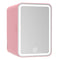 Cobuy Portable 8L Mini Makeup Fridge with LED Makeup Mirror Cosmetics Refrigerator Cooler, Pink