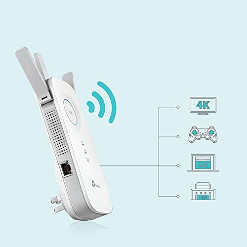 TP-Link AC1750 Wi-Fi Range Extender Dual Band Gigabit Ethernet Port, Ultimate Compatibility, Ideal for 4K Streaming (RE450) | AU Version |