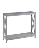 Convenience Concepts Oxford Console Table with Shelf, Gray