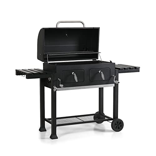 MFSTUDIO Oversize Charcoal Grill, Easy Clean with 794 SQ.IN. Extra Large Cooking Area, BBQ Grill For Outdoor Family & Friends Gathering, Black