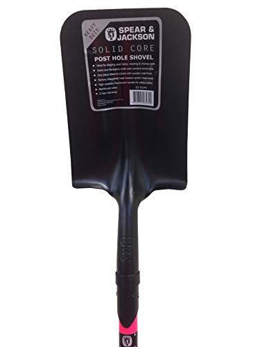 SPEAR & JACKSON POST HOLE SHOVEL - TRADE QUALITY SOLID CORE 3MM FIBREGLASS HANDLE SJ-SCPH