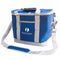 Red Suricata Large Insulated Collapsible Cooler Bag | 50 Can / 30 Liter Soft Sided Folding Cooler Tote Bag (Heathered Blue/Light Grey)