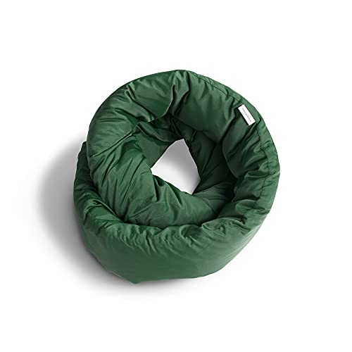 Huzi Infinity Pillow - Home Travel Soft Neck Scarf Support Sleep Nap (Pine Green)