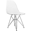 2xHome CH-RayWire Dining Chair, Clear,1 Piece