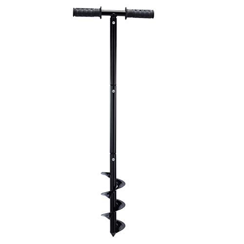 Terradise 86cm Manual Post Hole Digger, Fence Post Auger for Gardening, Post Hole DiggerTools with 24cm Auger Drill Bit Extension Rods Handle, Post Hole Fence Manual Hand Drill Digger Earth Auger