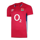 Umbro England 2021/22 Mens Alternate Replica Rugby Union Jersey Shirt Top Red, Red, L