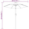 vidaXL Parasol Aluminium Tilt Canopy Garden Backyard Sun Shade Outdoor Market Umbrella Taupe 200x211cm