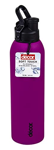 Decor Stainless Steel Soft Touch Water Drink Bottle, 750 ml, Assorted