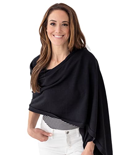 zestt Dreamsoft Travel Scarf, Wrap and Shawl for Women, Organic Cotton, Black, Unisize