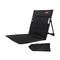 koolsoo Beach Chair with Back Support Foldable Chair Easy to Fold and Carry Beach Lounger Portable Stadium Chair Beach Floor Chair for Park Trekking, Black
