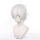 COSPLAZA Seishiro Nagi Blue Lock Anime Wigs Short Fluffy Silver White Hair Men Boy Halloween Cosplay Costume Wigs