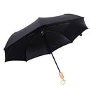 Meichoon Folding Umbrella Portable Anti UV Sun&Rain Windproof Water-Resistant Manual Opening&Closing Outdoor Parasol 3 Folding 8 Ribs for Men Women Kids Black