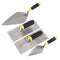 ZJNOTED 4 Piece Concrete Tools includes plastering trowel with SQ teeth plastering trowel with V teech 11” bricklaying trowel 6”pointing trowel