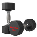PROIRON Rubber Dumbbells Pure Steel Dumbbell, Friction Welding(Compact and Never Loose) Weights Set Men Women Home Gym 10kg Fitness Training Exercise Body Strength Lifting Equipment (Pair)