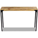 vidaXL Industrial Console Table, Handmade Mango Wood and Steel Sideboard, Brown, 120x35x76 cm