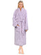 PAVILIA Premium Womens Plush Soft Robe Fluffy, Warm, Fleece Sherpa Shaggy Bathrobe, Lavender, Small-Medium