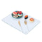 Murrey Home Tempered Glass Cutting Boards for Kitchen Dishwasher Safe, Rectangle Chopping Board with Rubber Feet, Small Clear Countertop Tray, Scratch Resistant, Heat Resistant, Non-Slip, 15.7"x11.8"