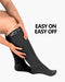 Zeta Socks Short Length Plus Size Compression Socks for Men and Women, XL (Black)